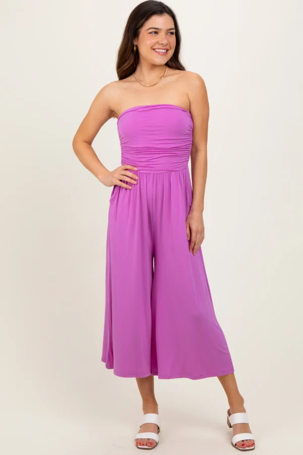 Lavender Double Layered Strapless Tube Top